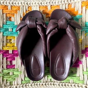 Alexandre Birman Burgandy Leather Sandal Thongs 39 / 8.5